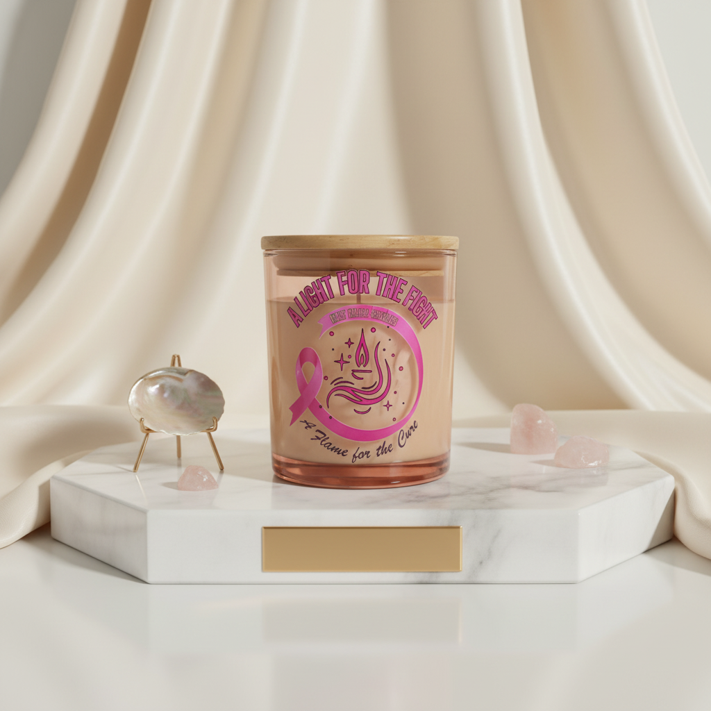 A Light for the Fight – Breast Cancer Awareness Candle (Limited Edition) - Pre-Order scented candle A_Light_for_the_fight_candle_3 Melt Magic Candles
