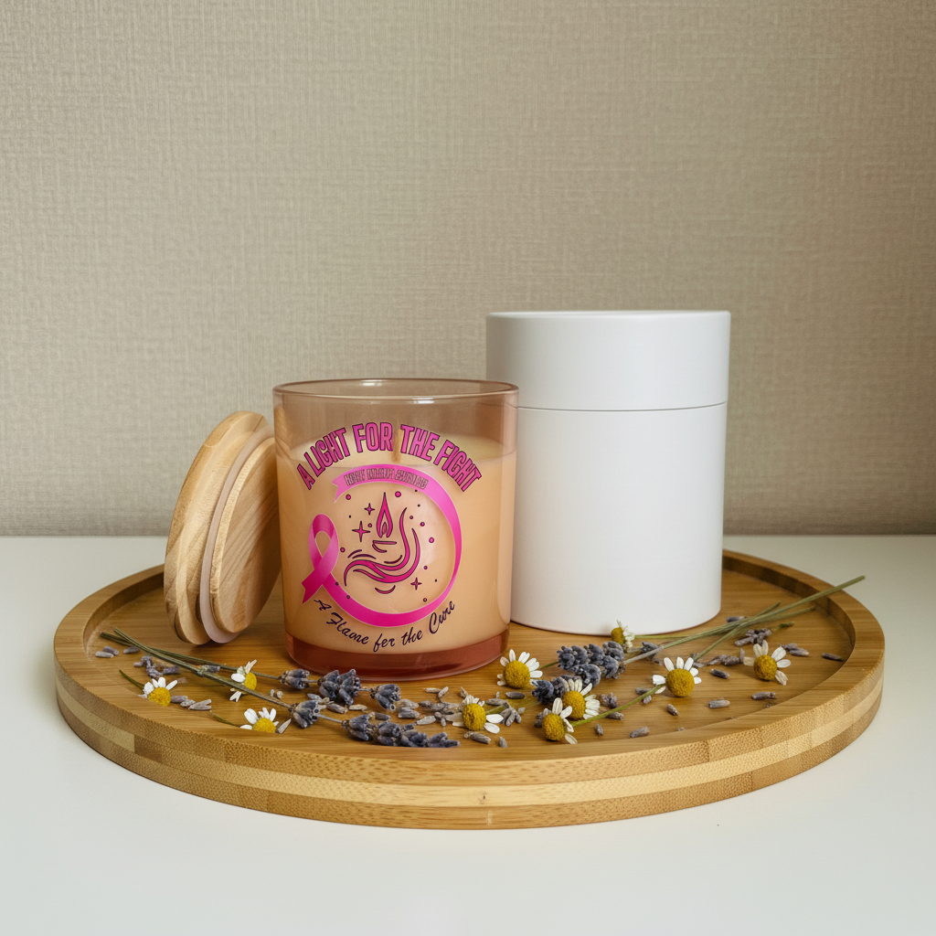 A Light for the Fight – Breast Cancer Awareness Candle (Limited Edition) - Pre-Order scented candle A_light_for_the_Fight_4 Melt Magic Candles