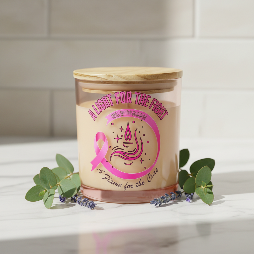 A Light for the Fight – Breast Cancer Awareness Candle (Limited Edition) - Pre-Order scented candle A_light_for_the_fight_1 Melt Magic Candles