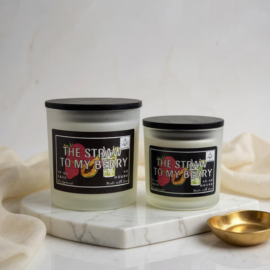Straw to My Berry – Strawberry + Vanilla Whipped Cream Candle scented candle Straw_to_my_Berry_candles Melt Magic Candles
